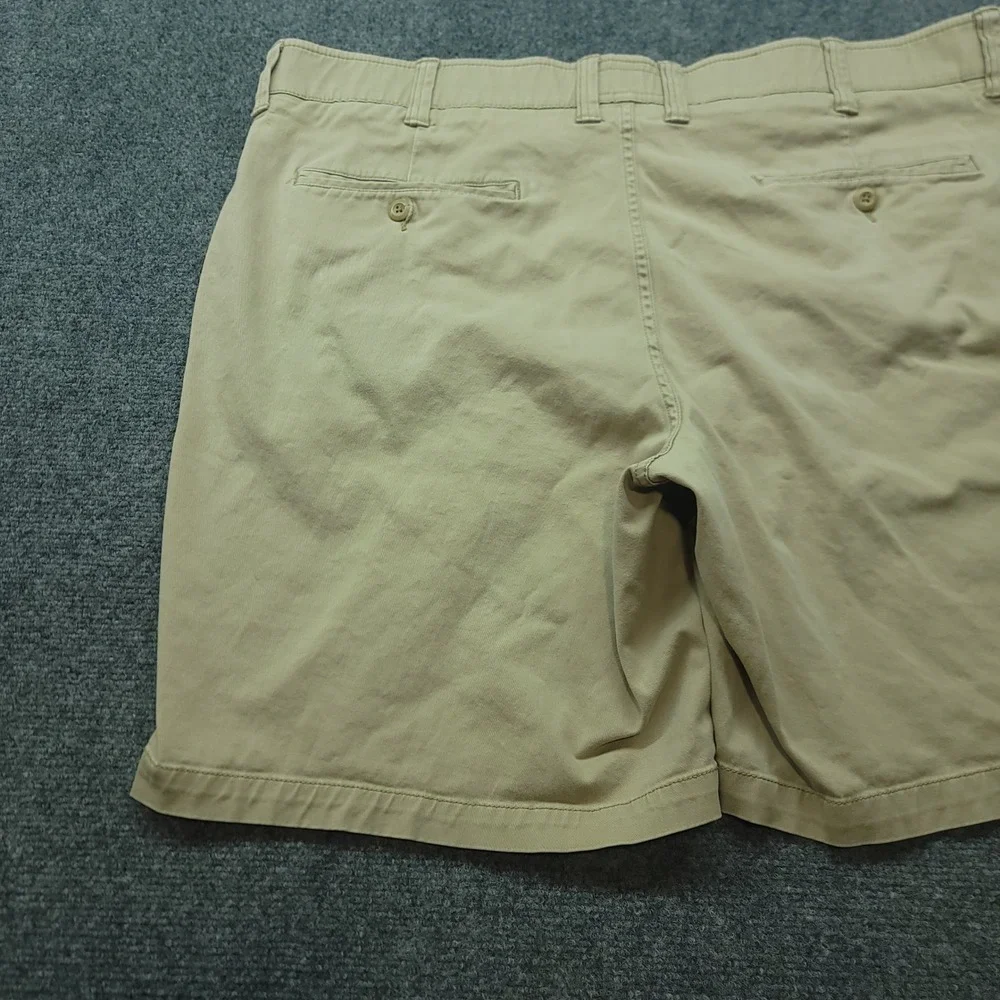 Foundry Supply Co Men Big 48 Khaki Tan Comfort Stretch Chino Shorts Cotton Blend